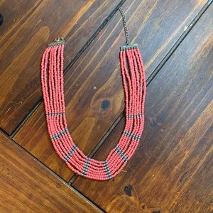 Coral beaded necklace